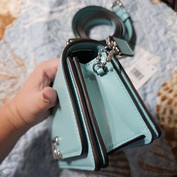 NWT Coach Bandit Crossbody Purse in Faded Blue Calf Leather - Picture 9 of 9